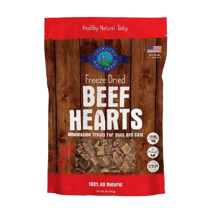 SBF Freeze Dried Beef Hearts Treats 3oz
