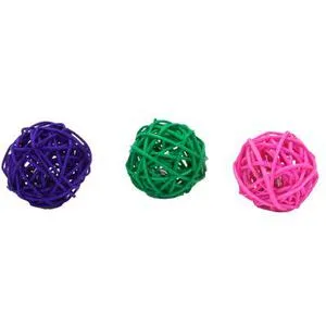 Turbo Cat Toy Wicker Balls 1.75"