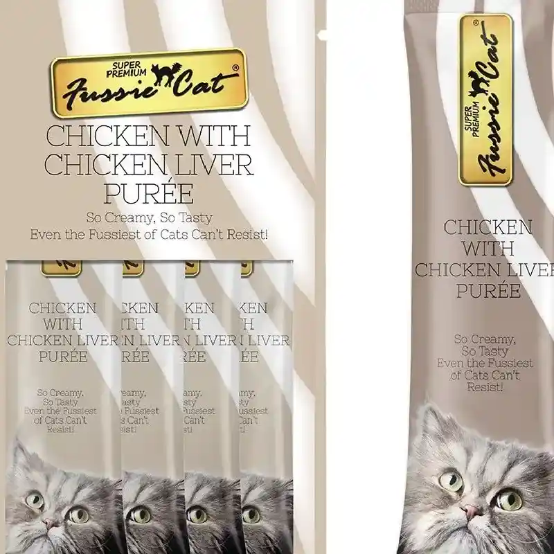 Fussie Cat Puree Chicken/Liver 4pk