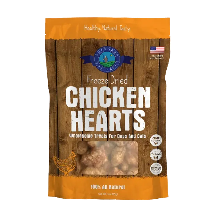 SBF Freeze Dried Chicken Heart Treats 3oz