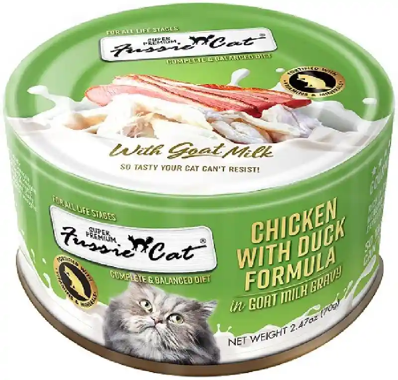 Fussie Cat Chicken/Duck in Goat Milk 2.47oz