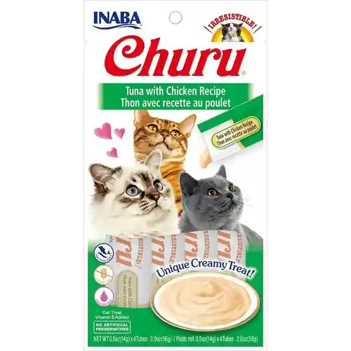 Inaba Churu Puree Tuna W/ Chicken 2oz