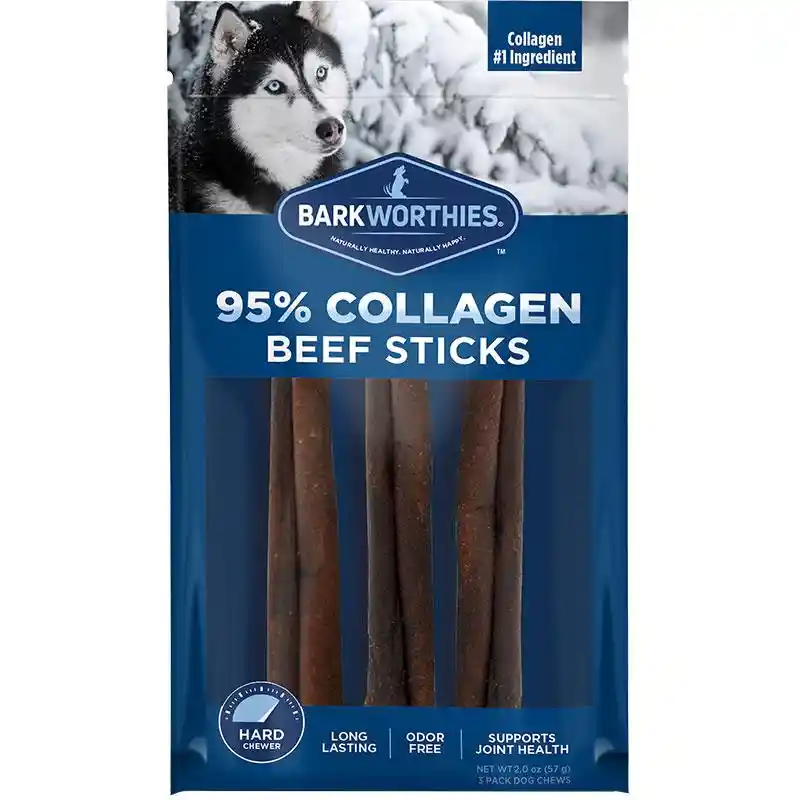 Barkworthies Collagen Beef Stick 6" 3 Pack