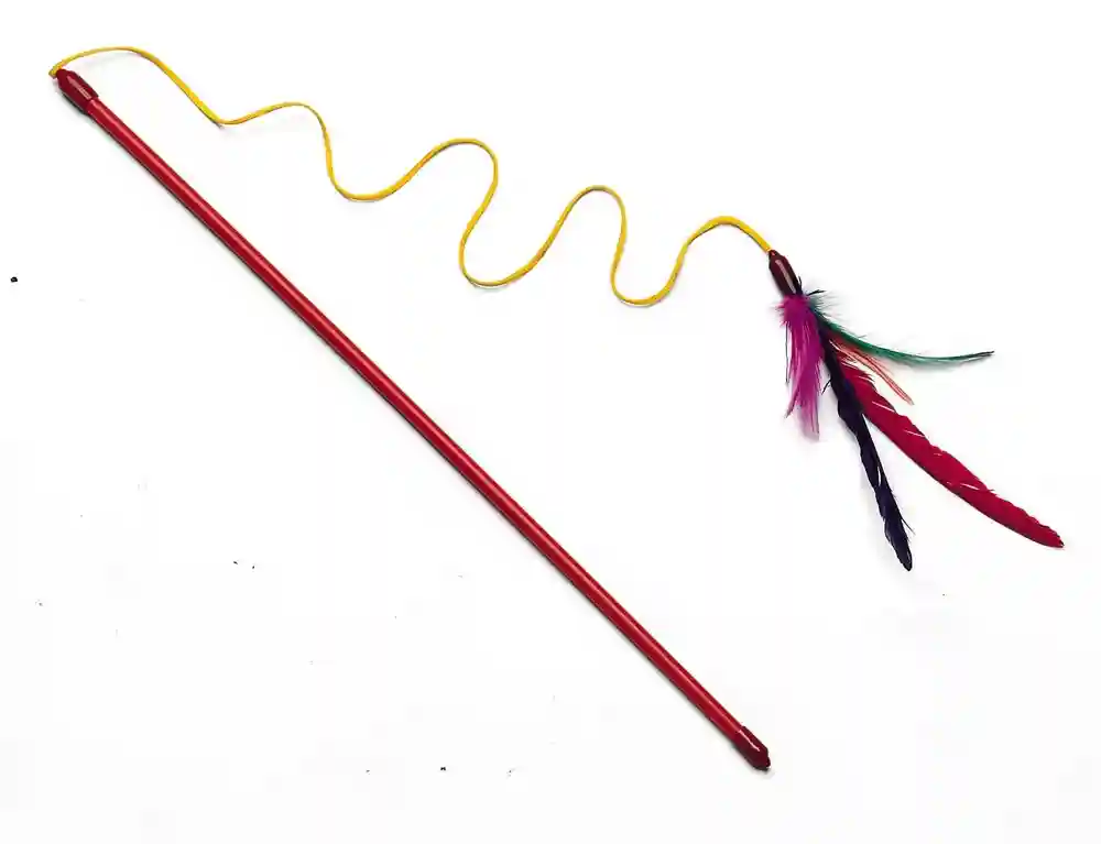 Spot Feather Dangler Wand Cat Toy