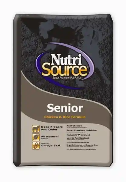 Nutrisource Dog Senior Chicken/Rice 26#