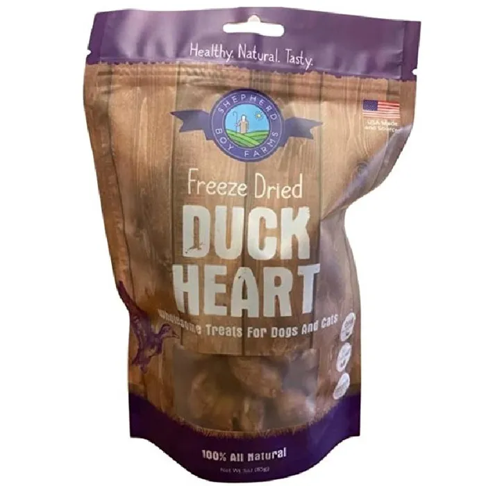 SBF Freeze Dried Duck Heart Treats 3oz