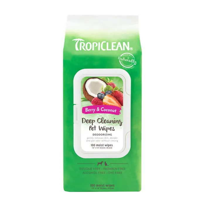 Tropiclean Deep Clean Wipe 100ct