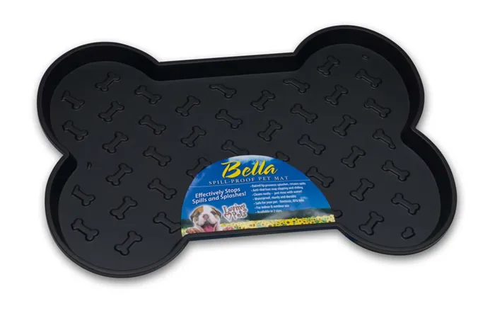 Loving Pets No Spill Mat Black Bone Large