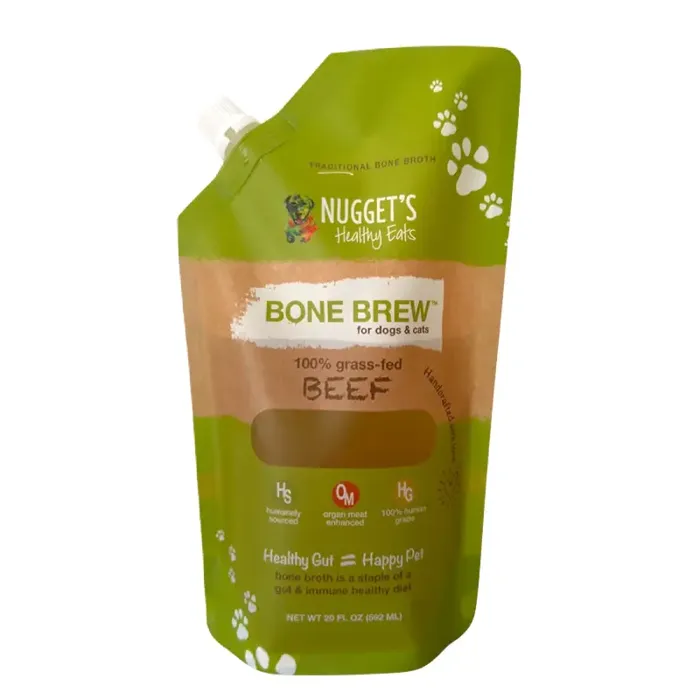 Nuggets Dog/Cat Bone Broth Beef 20oz