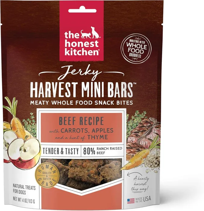 Honest Kitchen Harvest Mini Bars Beef/Carrots 4oz