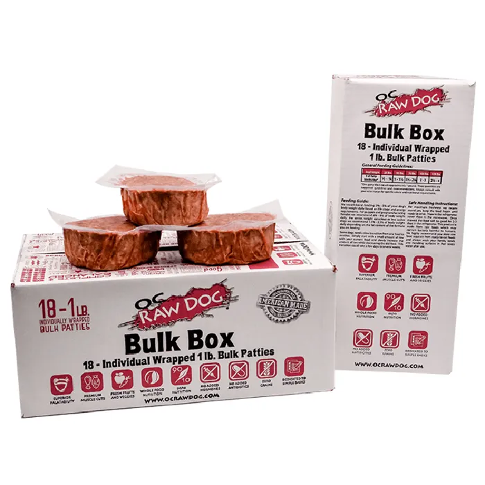 OC Raw Frozen Beef 18# Box