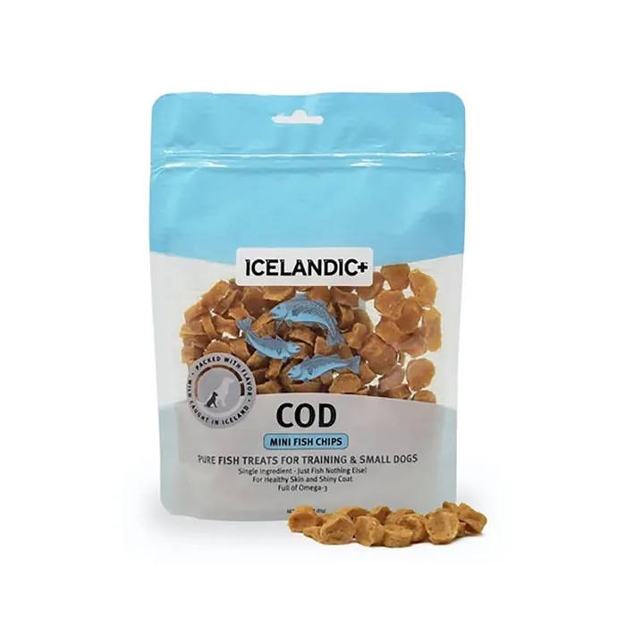 Icelandic Plus Fish Treat Cod Chips Mini 3oz. Bag