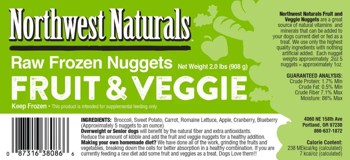 Northwest Frozen Fruit & Veggie Nuggets 2#