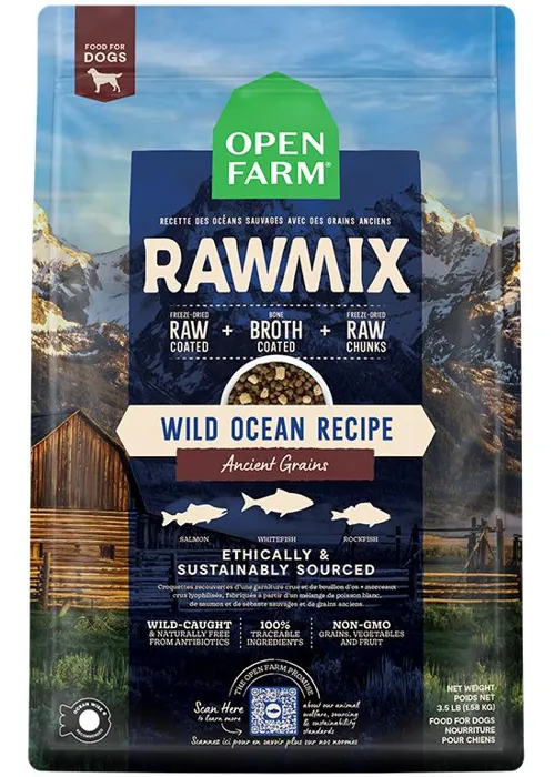 Open Farm Dog Rawmix Wild Ocean Ancient Grain 3.5lb 6=cs
