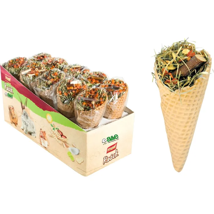 Vitapol Waffle Cone Small Animal Treat Disp 10pc