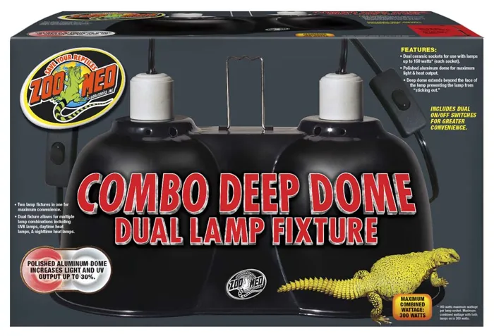 Combo Deep Dome Dual Lamp Fixture;