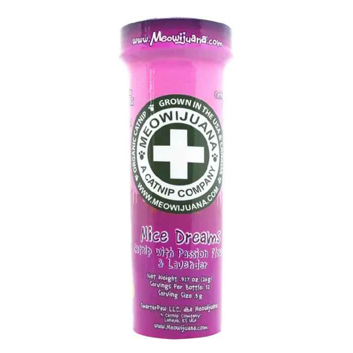 Meowijuana Cat Mice Dreams Herb Blend Bottle Large