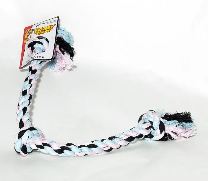 Flossy Chews Three Knot Tug Multi XLarge