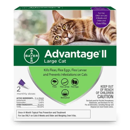 Bayer Advantage II Cat Over 9# 2pk