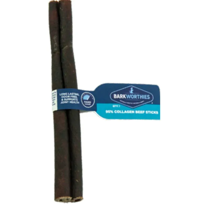 Barkworthies Collagen Beef Stick Plain 6"