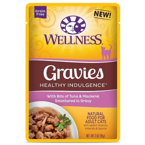 Wellness Cat Gravies Tuna/Mackeral Pouch 3oz
