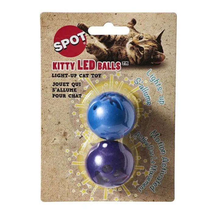 Spot Cat LED Light Up Balls 2pk