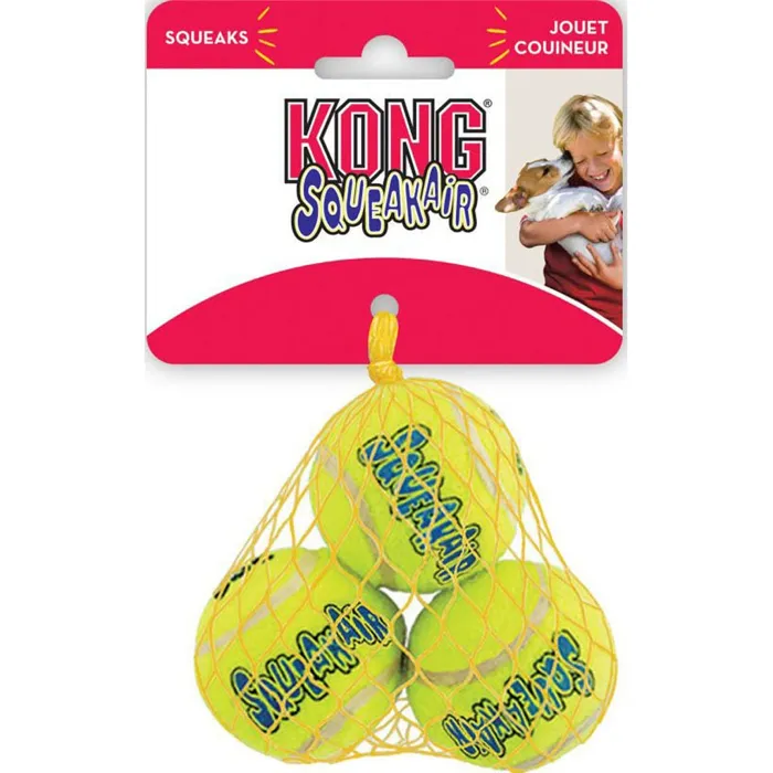 Air Kong Squeaker Ball Sm 3pk