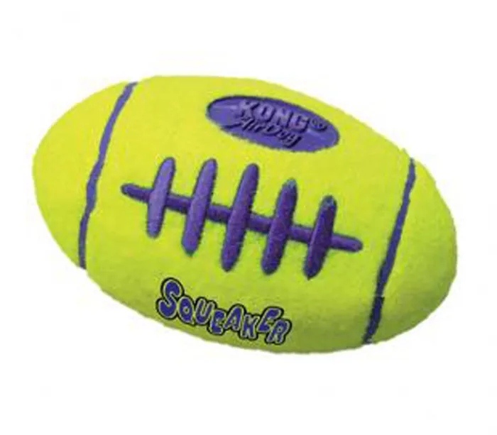 Air Kong Squeaker FootBall Medium Yellow