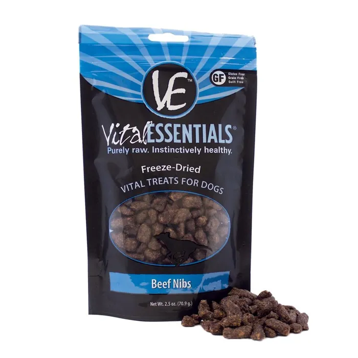 Freeze Dried Beef Nibs Vital Treats For Dogs 2.5-oz