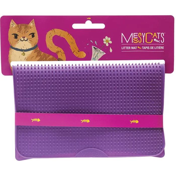Messy Mutts Cat Litter Mat Prpl