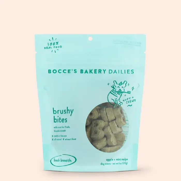 Bocce Bakery Dailies Soft & Chewy Brushy Bites 6oz Bag