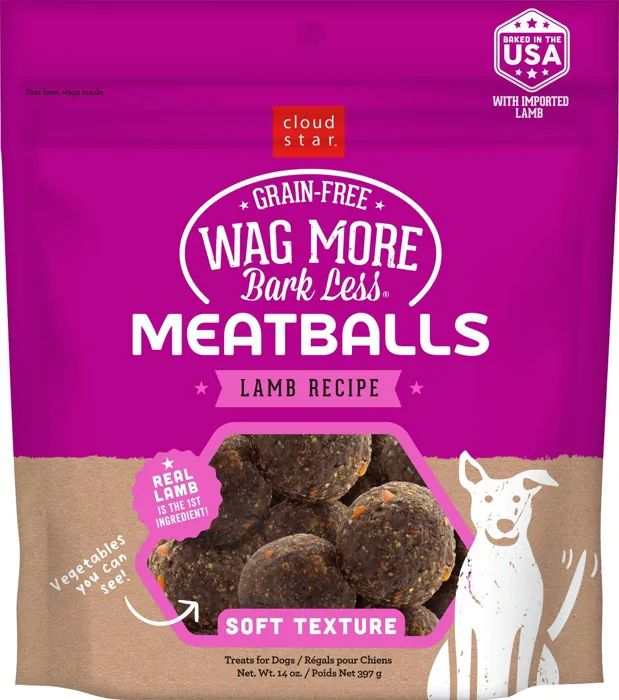Wag More GF Meatballs Lamb 14oz