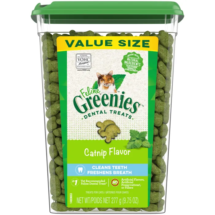 Feline Greenies Dental Catnip 9.75oz Tub