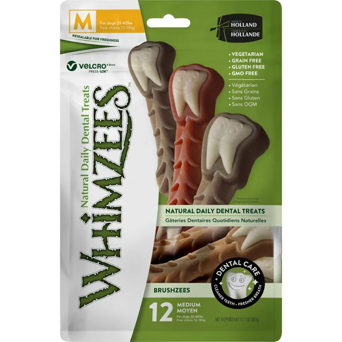 Whimzees Bag Brushzee Md 12.7oz