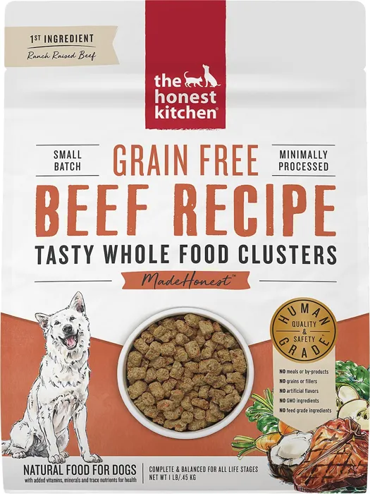 Honest Kitchen Dog Clusters GF Beef 5#