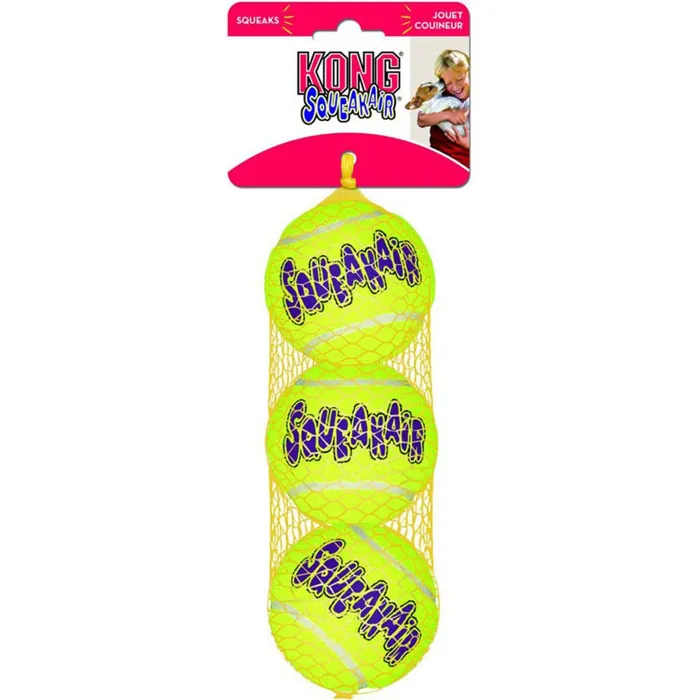 Air Kong Squeaker Ball Md 3pk