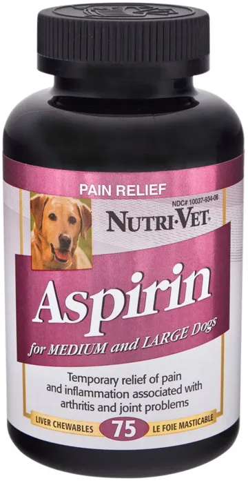 NutriVet K9 Aspirin Lg Dog 75ct