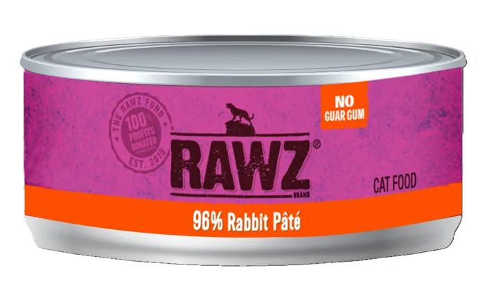 Rawz Cat Can 96% Rabbit/Pumpkin Pate 3oz