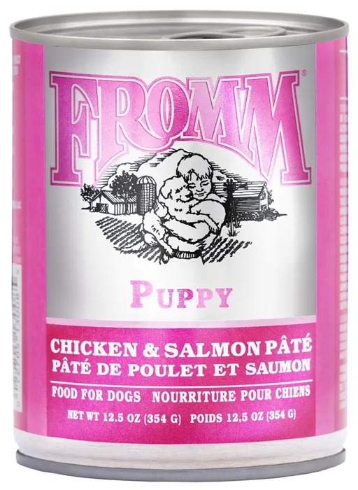 Fromm Puppy Classic Chicken Salmon Pate Can 12.5oz 12/cs