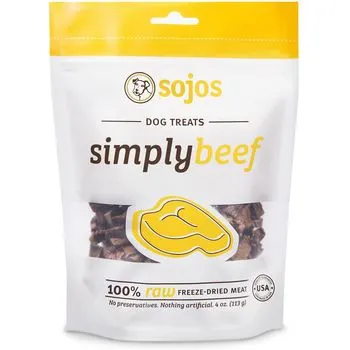 Sojos Simply Beef Dog Treats 4oz