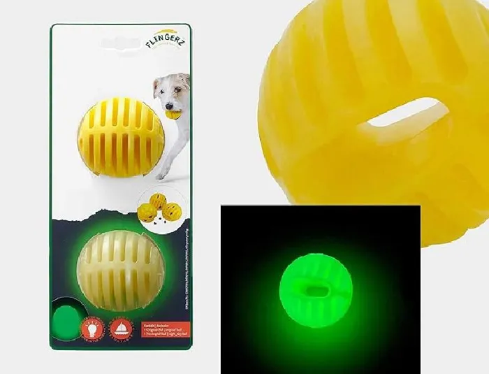 Flingerz Ball Glow in the Dark Yellow 2pk