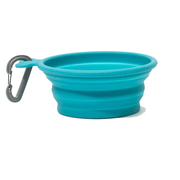 Messy Mutts Collapsible Bowl Blue 3 cups