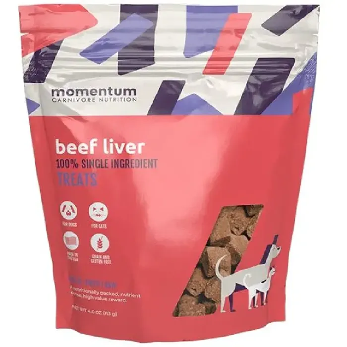 Momentum 4 Oz Dog Beef Liver Freeze Dried Treat Gf Ea