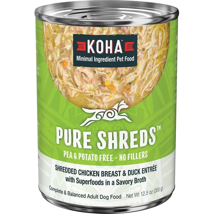Koha Dog Pure Shreds Chicken/Duck 12.5oz