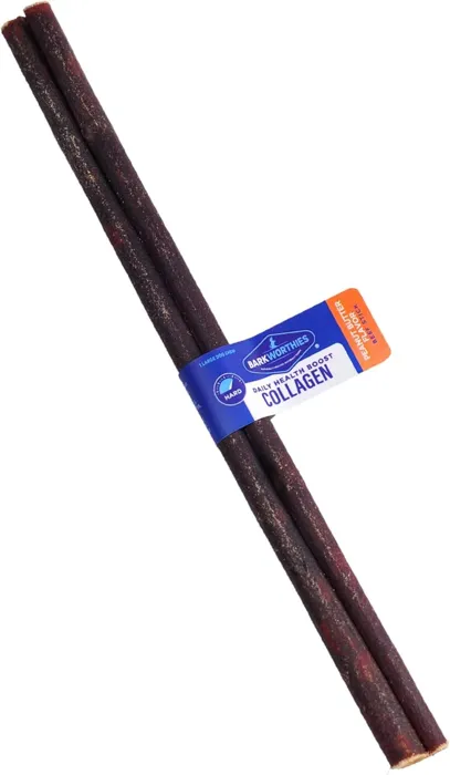 Barkworthies Collagen Beef Stick Peanut Butter 12"