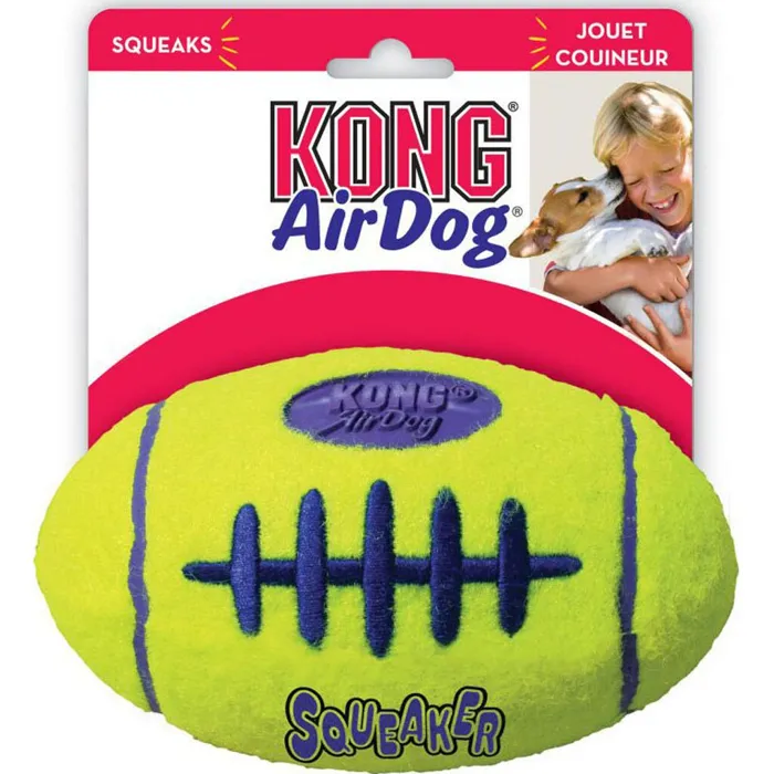 Air Kong Squeaker FootBall Large Yellow