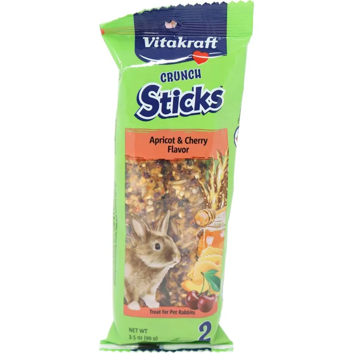 Vitakraft Rabbit Sticks Apricot/Cherry 3.5oz