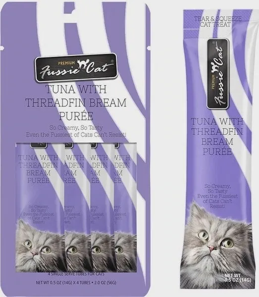 Fussie Cat Puree Tuna & Threadfin 4pk
