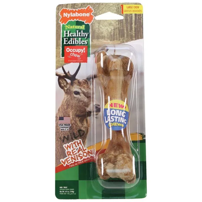 Nylabone Edibles Wild Venison Lg 1ct