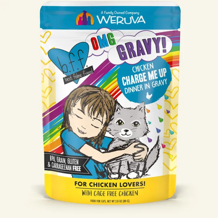 Weruva B.f.omg - Best Feline Friend Oh My Gravy!, Chicken Charge Me Up With Chicken In Gravy, 2.8oz